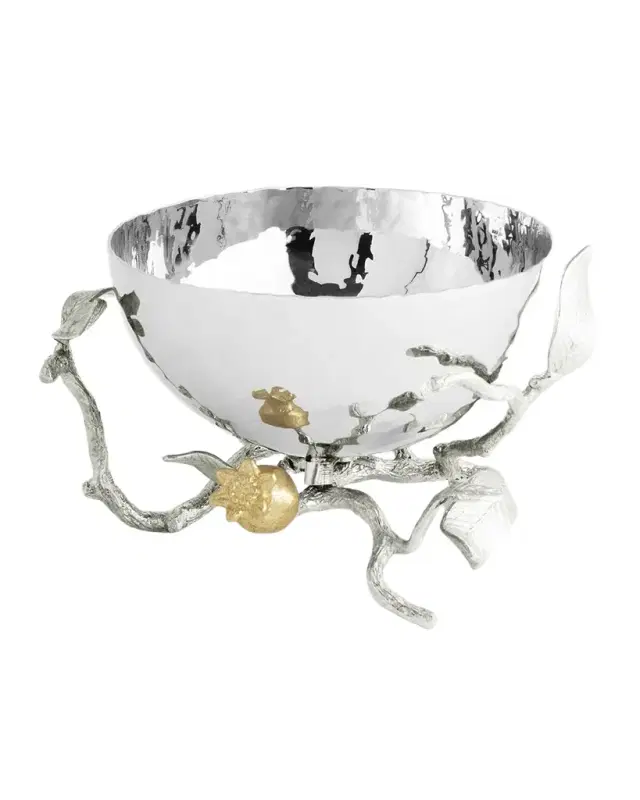 Michael Aram Pomegranate Silver & Gold Nut Bowl