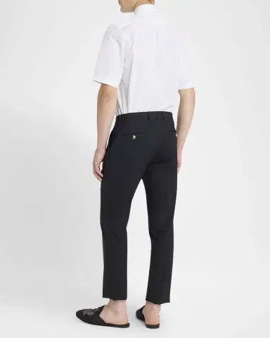 Dolce & Gabbana Men's Poplin Crest Patch Sport Shirt | Thumbnail 3