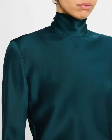Giorgio Armani Silk Turtleneck Long-Sleeve Blouse | Thumbnail 5 Giorgio Armani Silk Turtleneck Long-Sleeve Blouse | Thumbnail 5