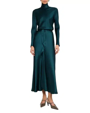 Giorgio Armani Silk Turtleneck Long-Sleeve Blouse | Thumbnail 1 Giorgio Armani Silk Turtleneck Long-Sleeve Blouse | Thumbnail 1
