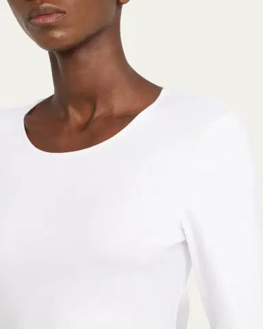Lafayette 148 New York Scoop-Neck Stretch Cotton T-Shirt | Thumbnail 5 Lafayette 148 New York Scoop-Neck Stretch Cotton T-Shirt | Thumbnail 5