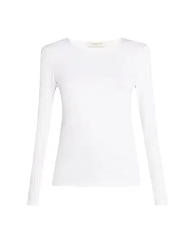 Lafayette 148 New York Scoop-Neck Stretch Cotton T-Shirt | Thumbnail 1 Lafayette 148 New York Scoop-Neck Stretch Cotton T-Shirt | Thumbnail 1