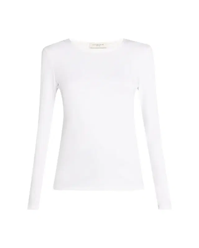 Lafayette 148 New York Scoop-Neck Stretch Cotton T-Shirt
