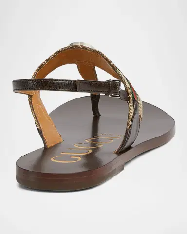 Gucci Kika GG Flat Thong Slingback Sandals | Thumbnail 3 Gucci Kika GG Flat Thong Slingback Sandals | Thumbnail 3