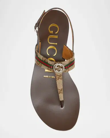 Gucci Kika GG Flat Thong Slingback Sandals | Thumbnail 4 Gucci Kika GG Flat Thong Slingback Sandals | Thumbnail 4