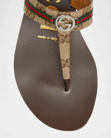 Gucci Kika GG Flat Thong Slingback Sandals | Thumbnail 5 Gucci Kika GG Flat Thong Slingback Sandals | Thumbnail 5