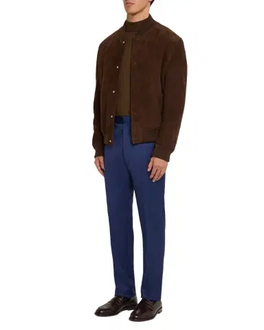 ZANELLA Men's Parker Platinum Super 130s Trousers | Thumbnail 1 ZANELLA Men's Parker Platinum Super 130s Trousers | Thumbnail 1