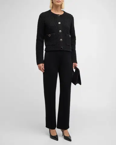 St. John Santiago Knit Straight-Leg Pants | Thumbnail 2