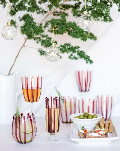 Vietri Nuovo Stripe Champagne Glass | Thumbnail 1 Vietri Nuovo Stripe Champagne Glass | Thumbnail 1