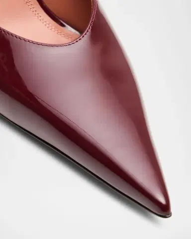 Amina Muaddi Anok Patent Leather Mule Pumps | Thumbnail 4