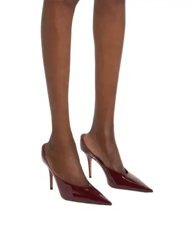 Amina Muaddi Anok Patent Leather Mule Pumps | Thumbnail 1