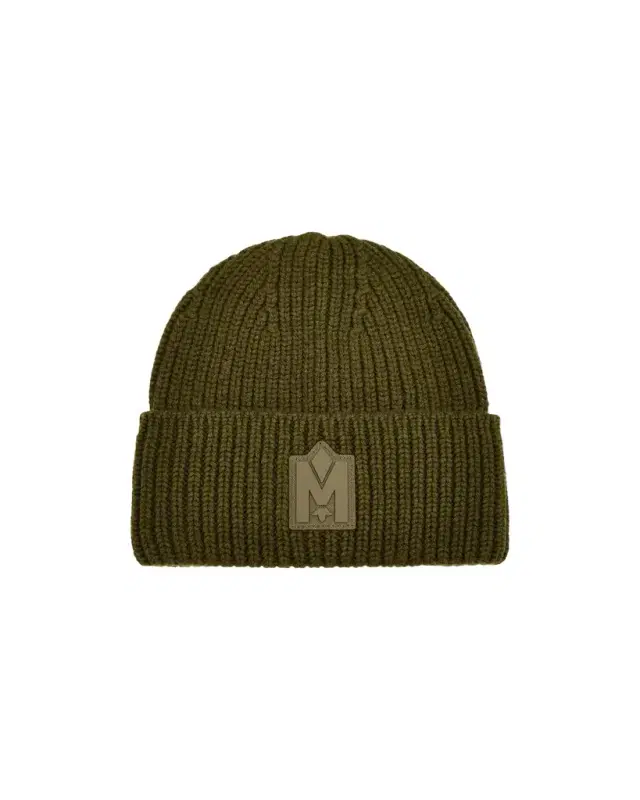Mackage Men's M-Logo Patch Beanie Hat