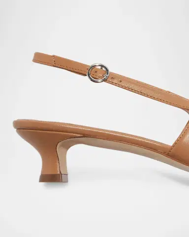 aeyde Catrina Leather Kitten-Heel Slingback Pumps | Thumbnail 3