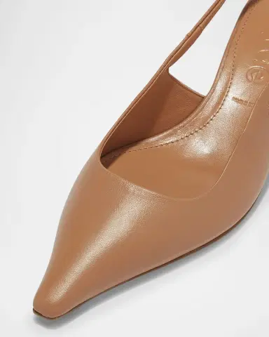aeyde Catrina Leather Kitten-Heel Slingback Pumps | Thumbnail 5