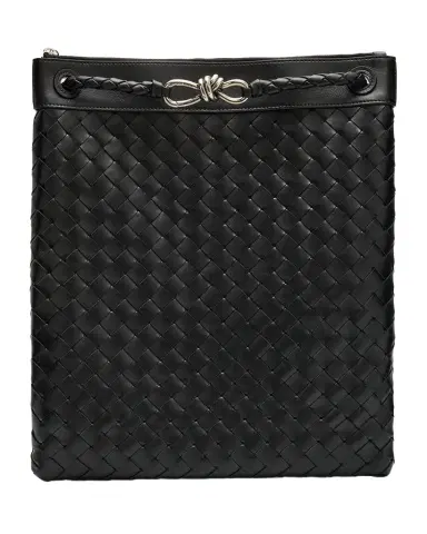 Bottega Veneta Men's Andiamo Intrecciato Leather Flat Messenger Bag | Thumbnail 1