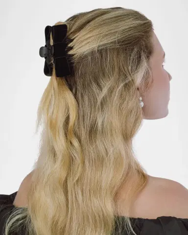 Jennifer Behr Maddy Silk Bow Jaw Clip | Thumbnail 2 Jennifer Behr Maddy Silk Bow Jaw Clip | Thumbnail 2