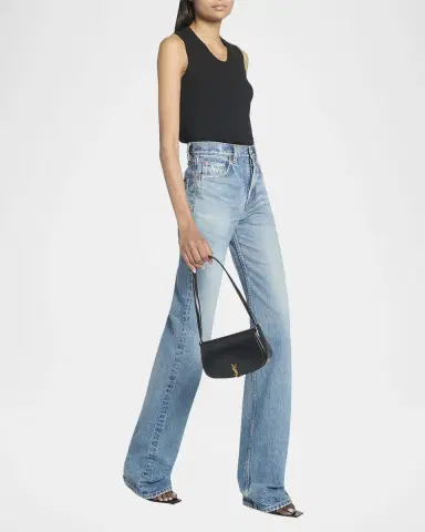 Saint Laurent Voltaire Mini YSL Flap Leather Shoulder Bag | Thumbnail 7 Saint Laurent Voltaire Mini YSL Flap Leather Shoulder Bag | Thumbnail 7