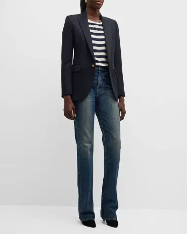 Nili Lotan Brady Striped Short-Sleeve T-Shirt | Thumbnail 3