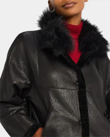 Gorski Reversible Lamb Shearling Jacket With Mongolian Lamb Shearling Collar | Thumbnail 4 Gorski Reversible Lamb Shearling Jacket With Mongolian Lamb Shearling Collar | Thumbnail 4