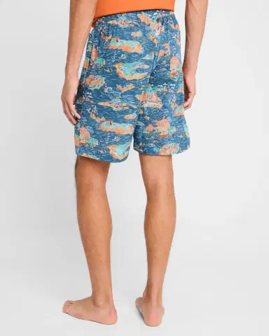 Derek Rose Men's Ledbury Seascape Cotton Lounge Shorts | Thumbnail 3