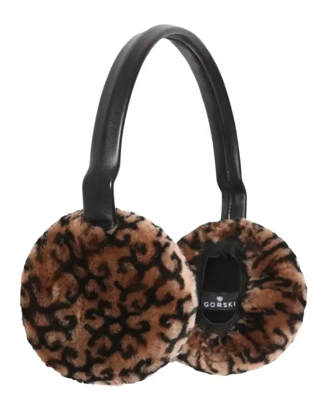 Gorski Logo Lamb Shearling Earmuffs