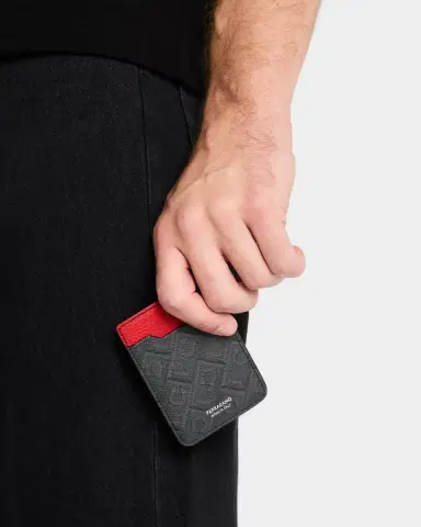 Ferragamo Men's Monogram MagSafe Card Holder | Thumbnail 2 Ferragamo Men's Monogram MagSafe Card Holder | Thumbnail 2
