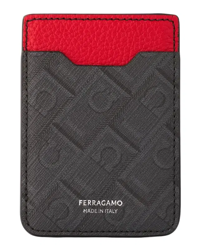 Ferragamo Men 's Monogram MagSafe Card Holder
