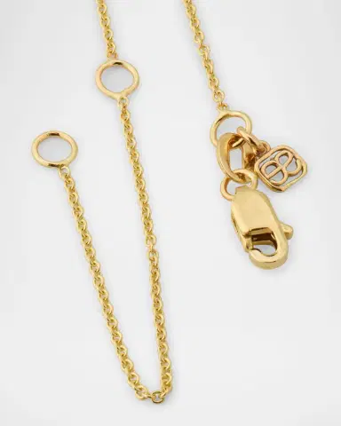 Sydney Evan 14K Yellow Gold Pickleball Charm Necklace with Diamonds | Thumbnail 4