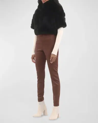 Gorski Reversible Merinillo Lamb Shearling Bolero Jacket With Cropped Sleeves | Thumbnail 19