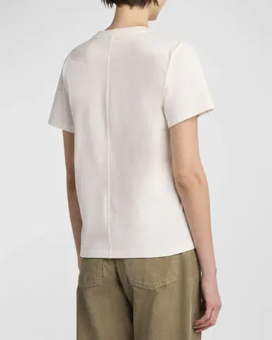 The Row Calibi Brushed Cotton Silk Jersey T-Shirt | Thumbnail 3 The Row Calibi Brushed Cotton Silk Jersey T-Shirt | Thumbnail 3