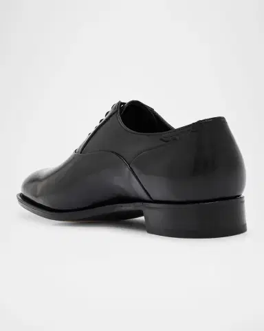 John Lobb Men's Edgar Leather Oxford Derby Shoes with Shoe Tree | Thumbnail 2