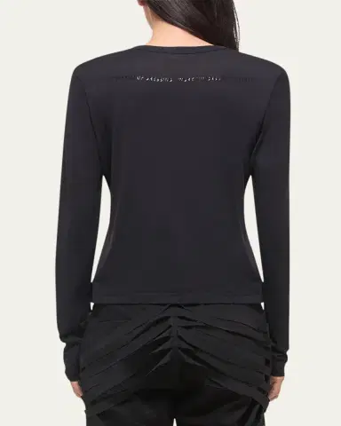 Helmut Lang Slim Long-Sleeve Logo Tee | Thumbnail 3 Helmut Lang Slim Long-Sleeve Logo Tee | Thumbnail 3