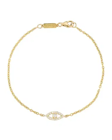 Jennifer Meyer Mini Diamond Open Evil Eye Bracelet | Thumbnail 1