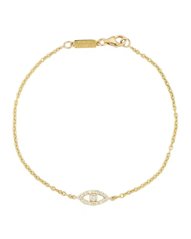 Mini Diamond Open Evil Eye Bracelet