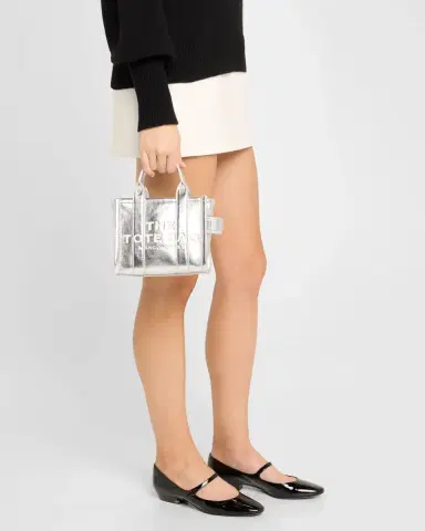Marc Jacobs The Metallic Leather Crossbody Tote Bag | Thumbnail 2