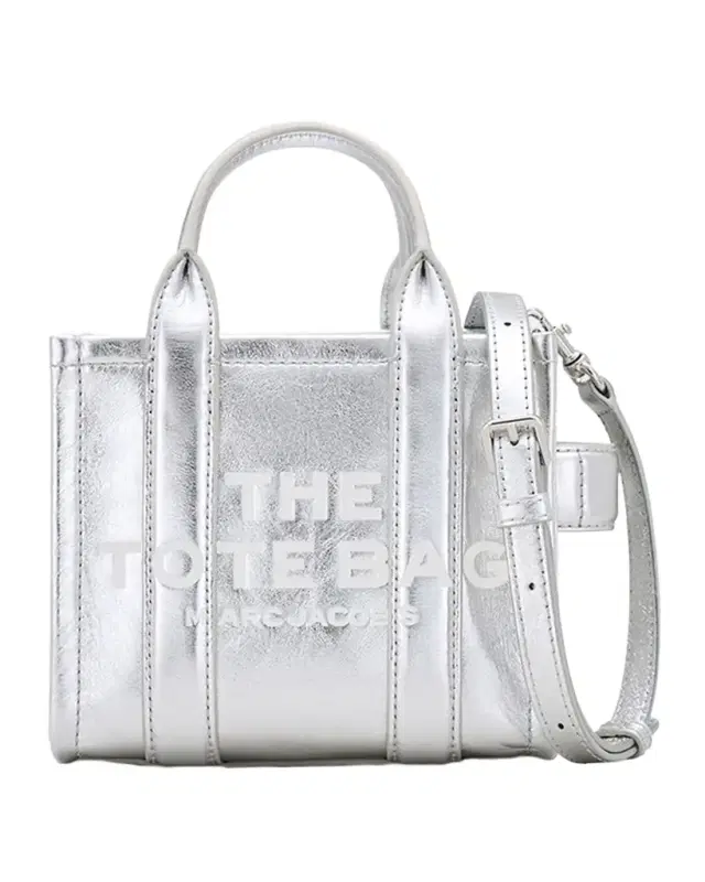 Marc Jacobs The Metallic Leather Crossbody Tote Bag