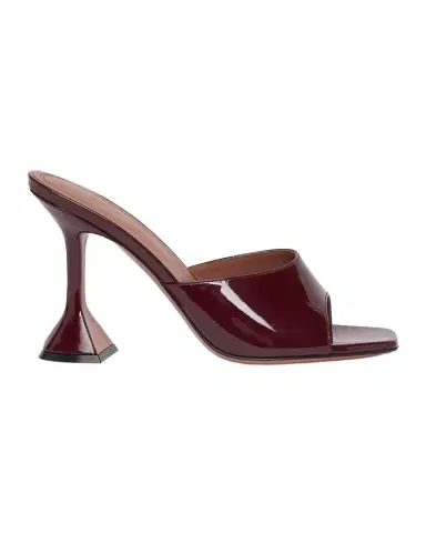Amina Muaddi Lupita Patent Pedestal Mule Sandals | Thumbnail 1