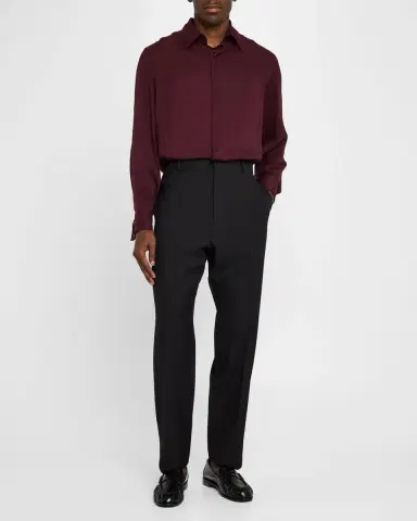 Saint Laurent Men's Wool Gabardine Pants | Thumbnail 2 Saint Laurent Men's Wool Gabardine Pants | Thumbnail 2