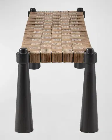 Arteriors Solange Rattan Bench, 58.5" | Thumbnail 3