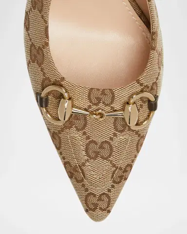 Gucci Erin GG Canvas Bit Slingback Pumps | Thumbnail 3 Gucci Erin GG Canvas Bit Slingback Pumps | Thumbnail 3
