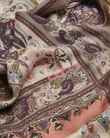 Etro Bohemian Paisley Silk-Cashmere Scarf | Thumbnail 4