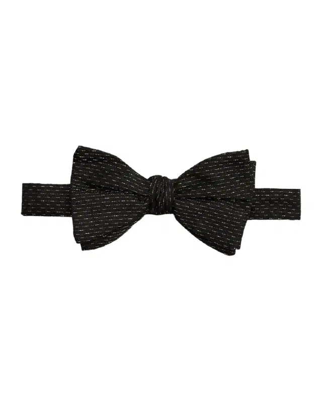 Eton Men 's Metallic Stripe Silk Bow Tie