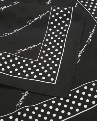 Dolce & Gabbana DG Monogram Jacquard Silk Twill Scarf | Thumbnail 3