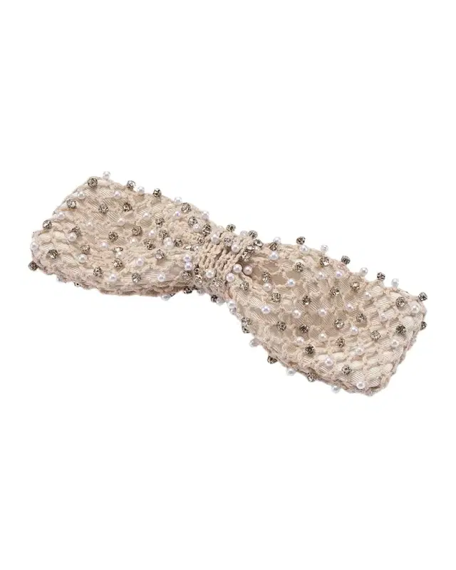 Charlotte Pearly & Crystal Embellished Bow