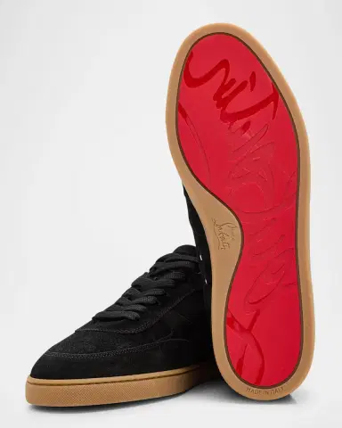 Christian Louboutin Men's Tutti Rui Suede Low-Top Sneakers | Thumbnail 4 Christian Louboutin Men's Tutti Rui Suede Low-Top Sneakers | Thumbnail 4