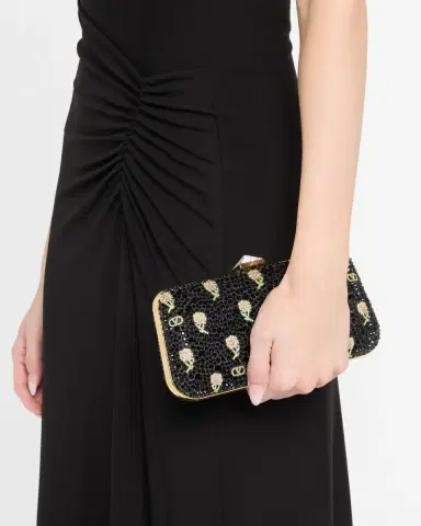 Valentino Garavani Carry Secrets VLOGO Flower Crystals Minaudiere | Thumbnail 2