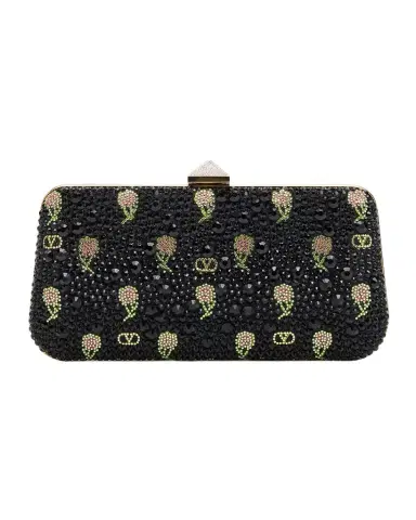 Valentino Garavani Carry Secrets VLOGO Flower Crystals Minaudiere | Thumbnail 1