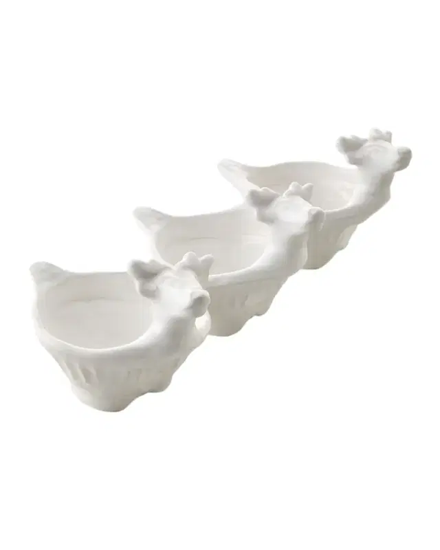Pietra Natale Figural Deer 3-Part Server