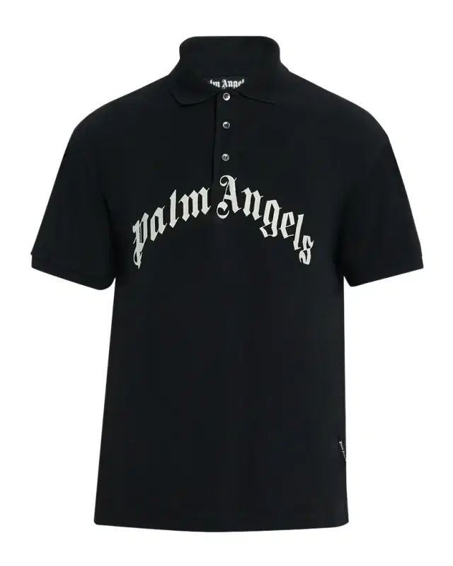 Men 's Curved Logo Polo Shirt