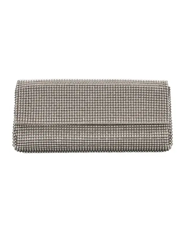 Pyramid Envelope Mesh Clutch Bag